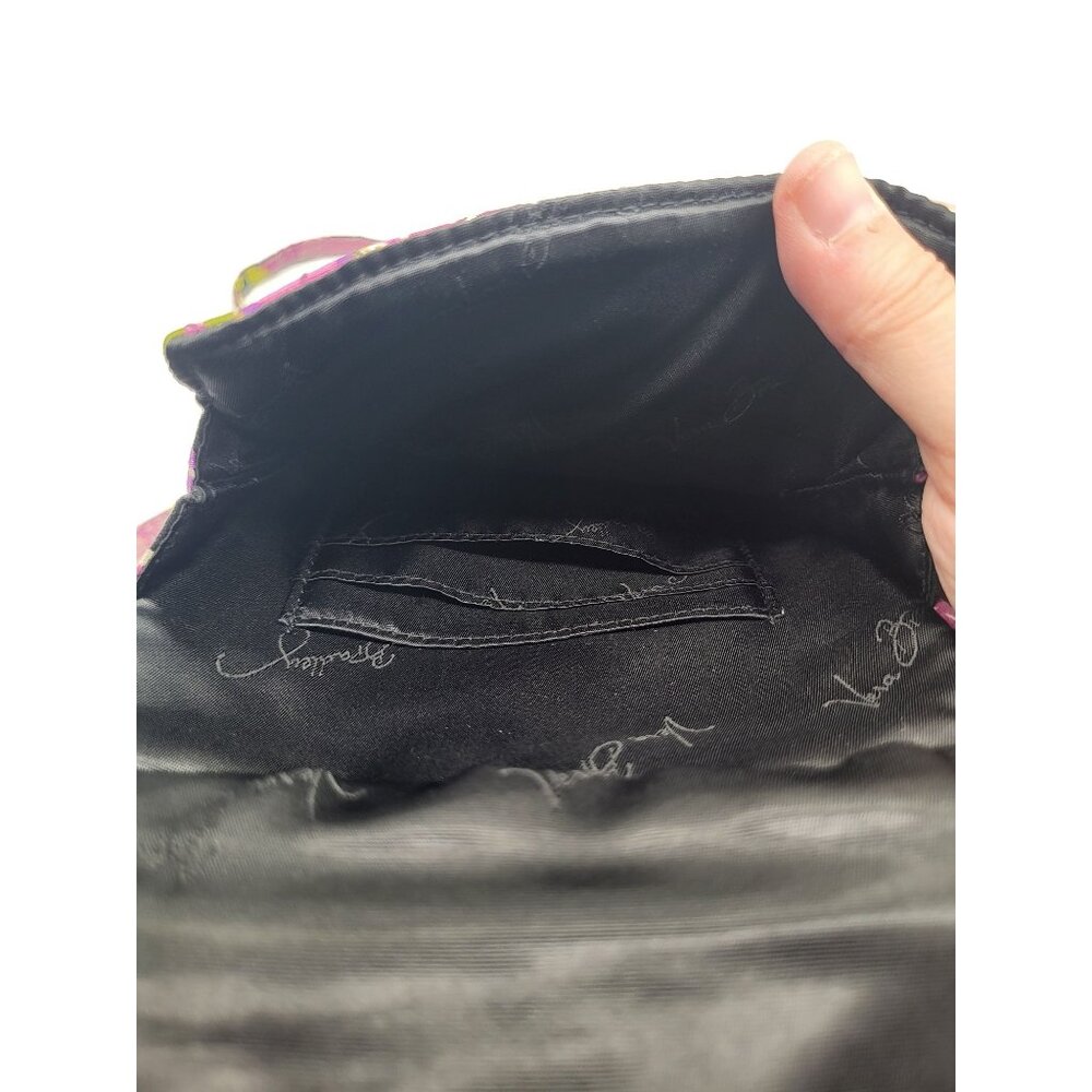 Vera Bradley Mini Hipster Pirouette Pink Crossbody Purse Bag Floral Quilted - Picture 8 of 9